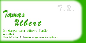 tamas ulbert business card